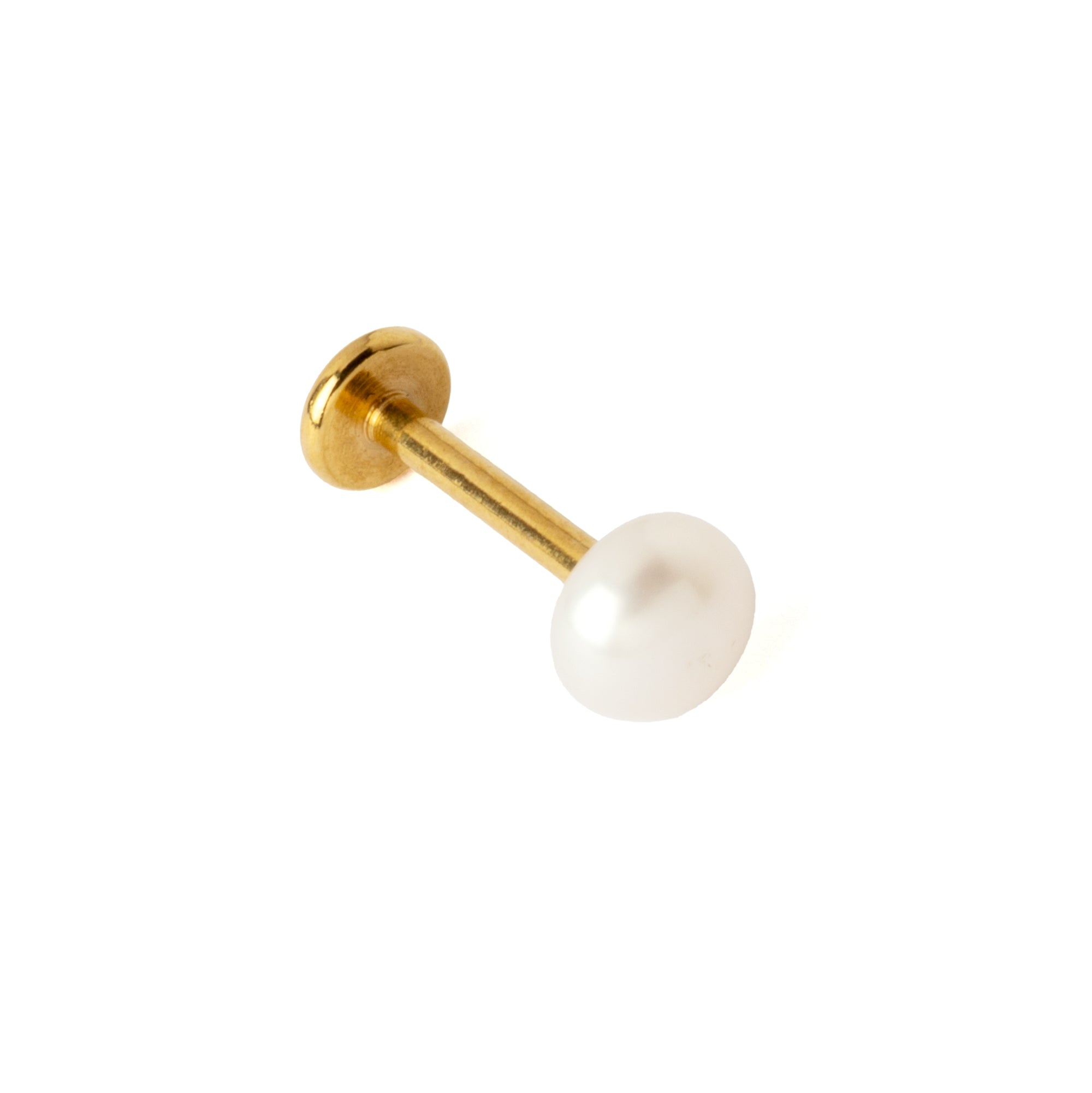 White Pearl Golden Labret side view