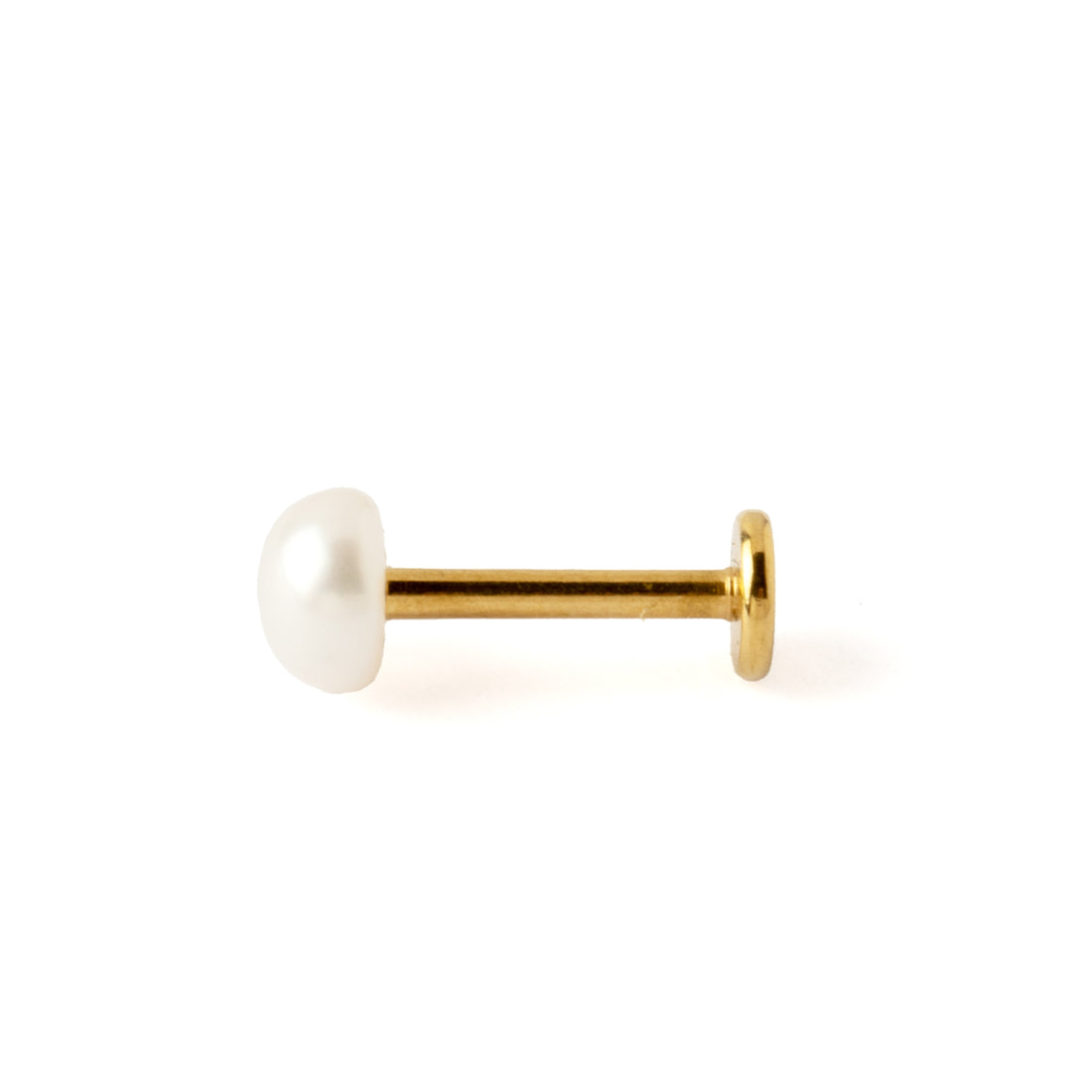 White Pearl Golden Labret side view