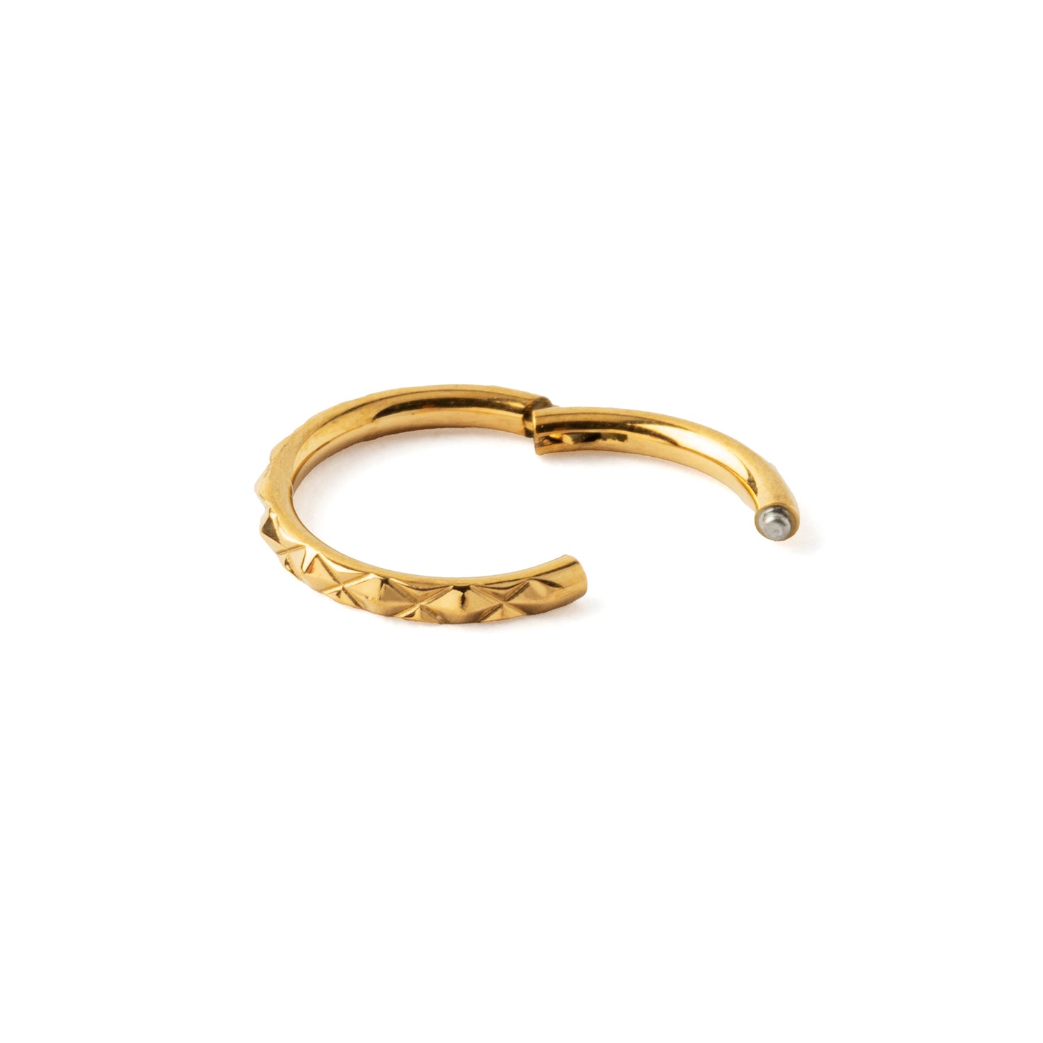 X Faceted Gold Clicker Ring