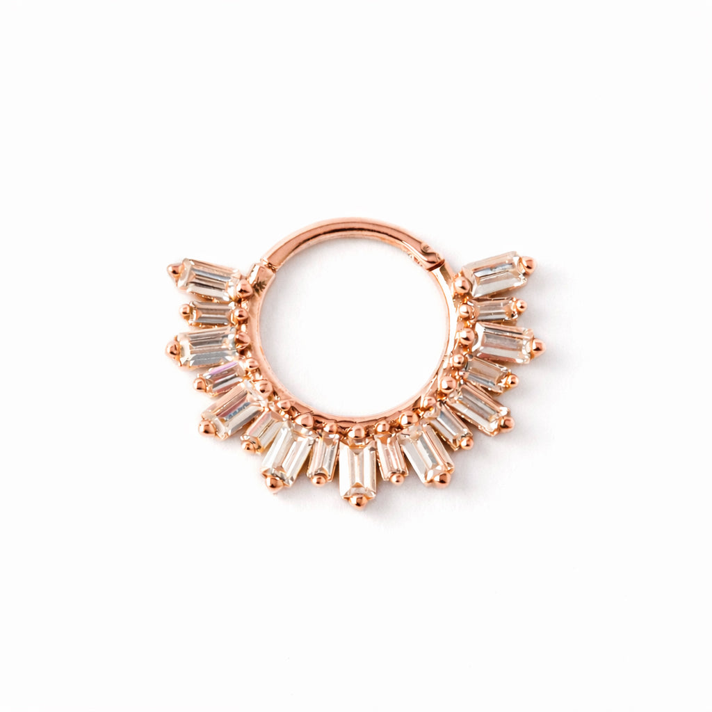 Zirconia Rays Septum Clicker