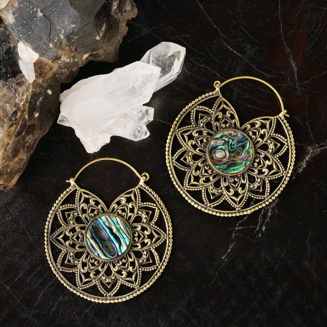 Abalone Mandala Earrings