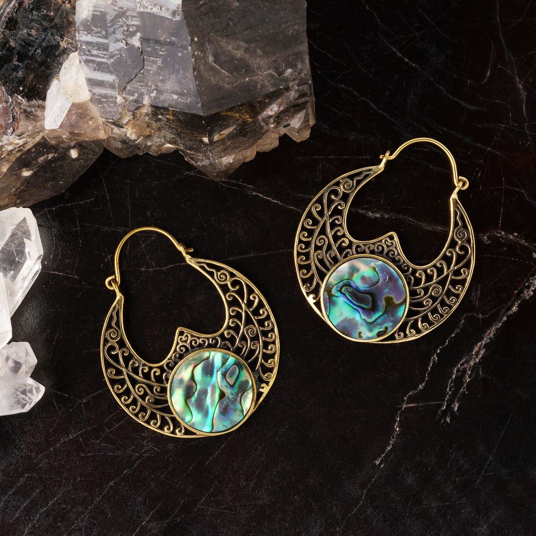 Abalone Filigree Earrings