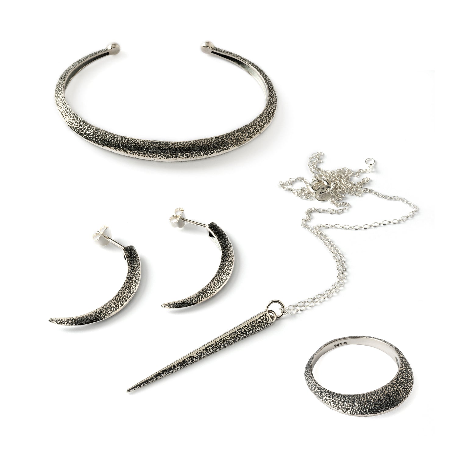 Oxidised Talon Earrings