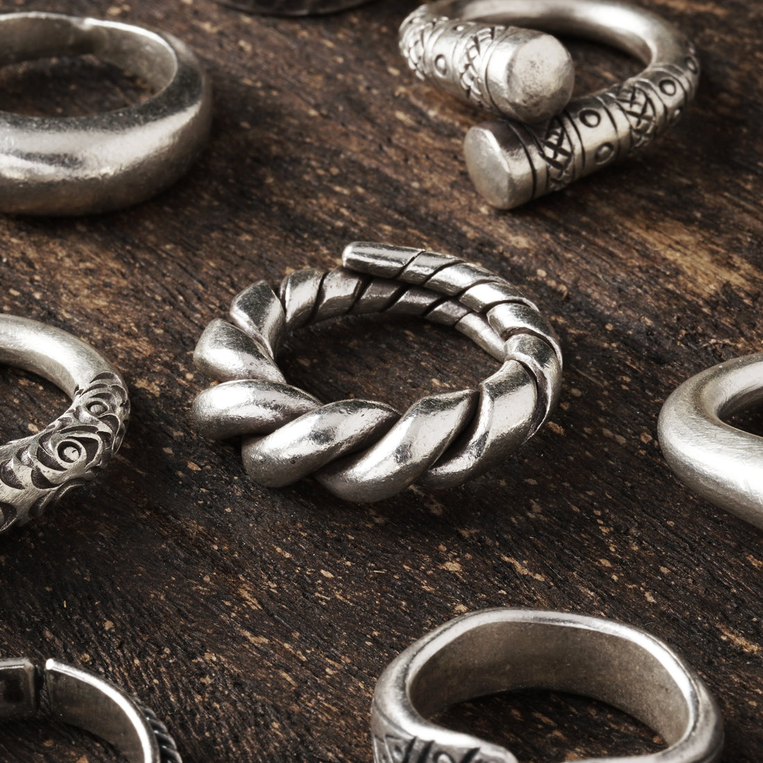 Chucky Twisted Silver Wire Ring