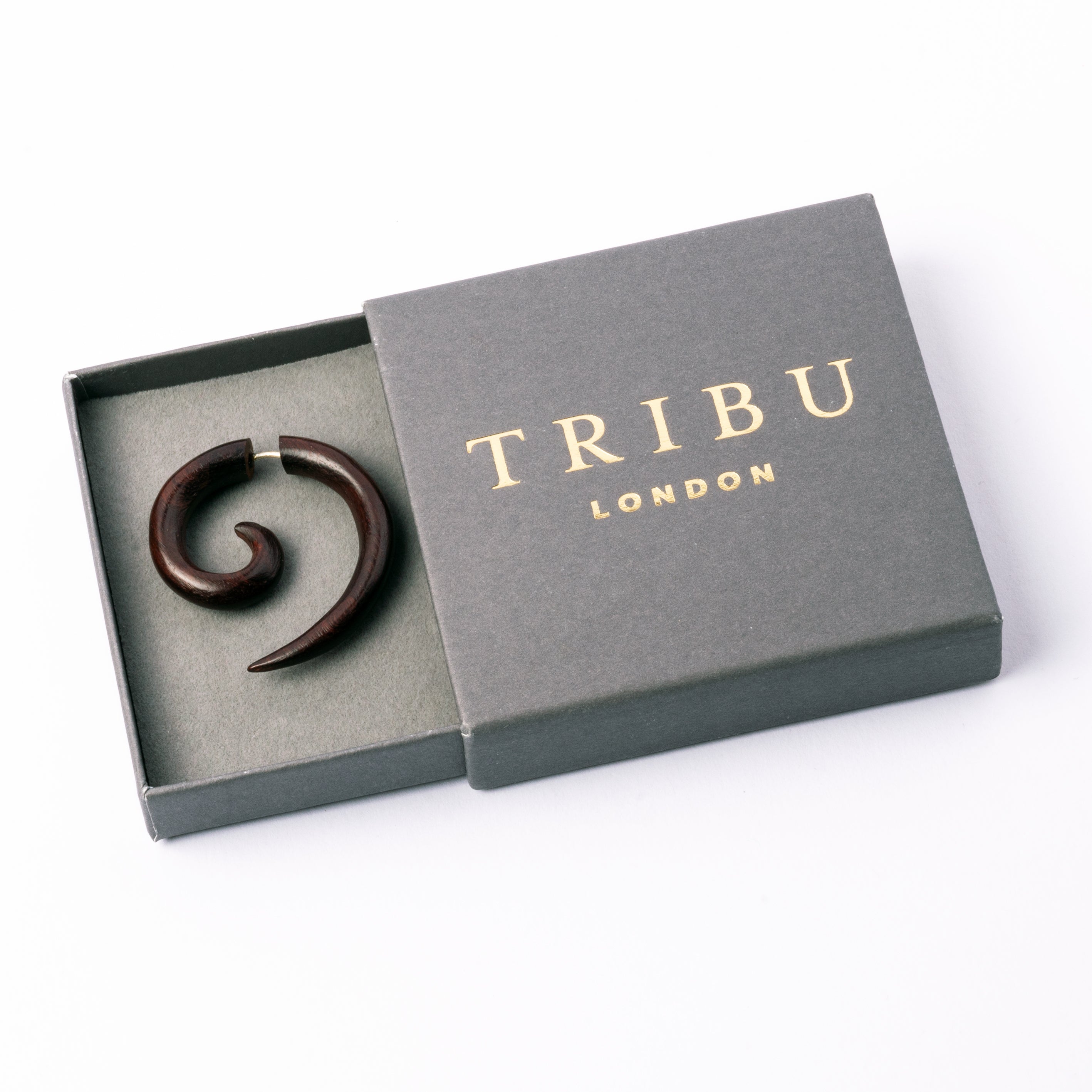 Koru Spiral Fake Gauge Earrings