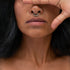 model wearing Aditi Silver Septum Ring