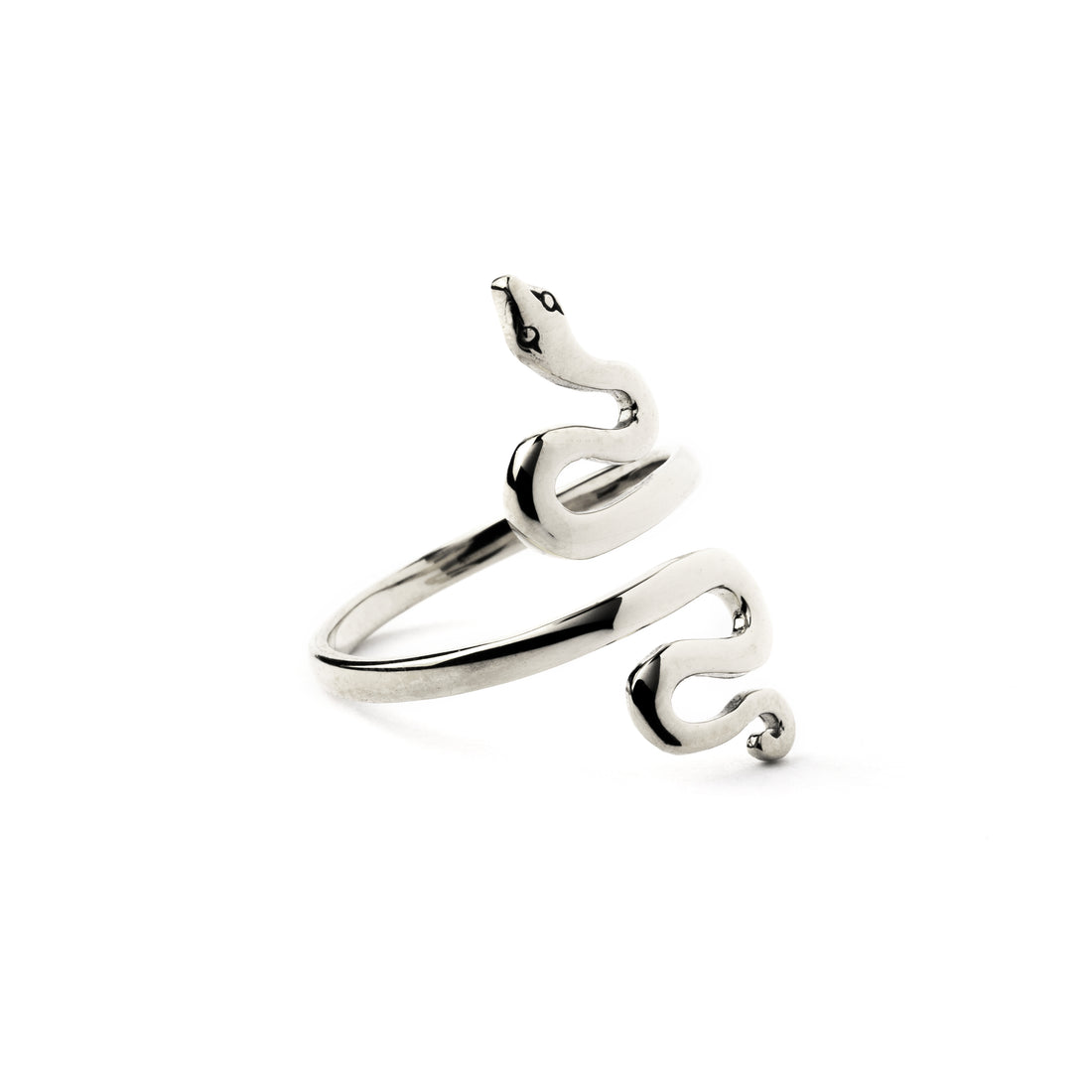 Silver Snake Ring left side view