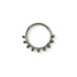 elegant and minimalist surgical steel piercing clicker ring with geometric spheres