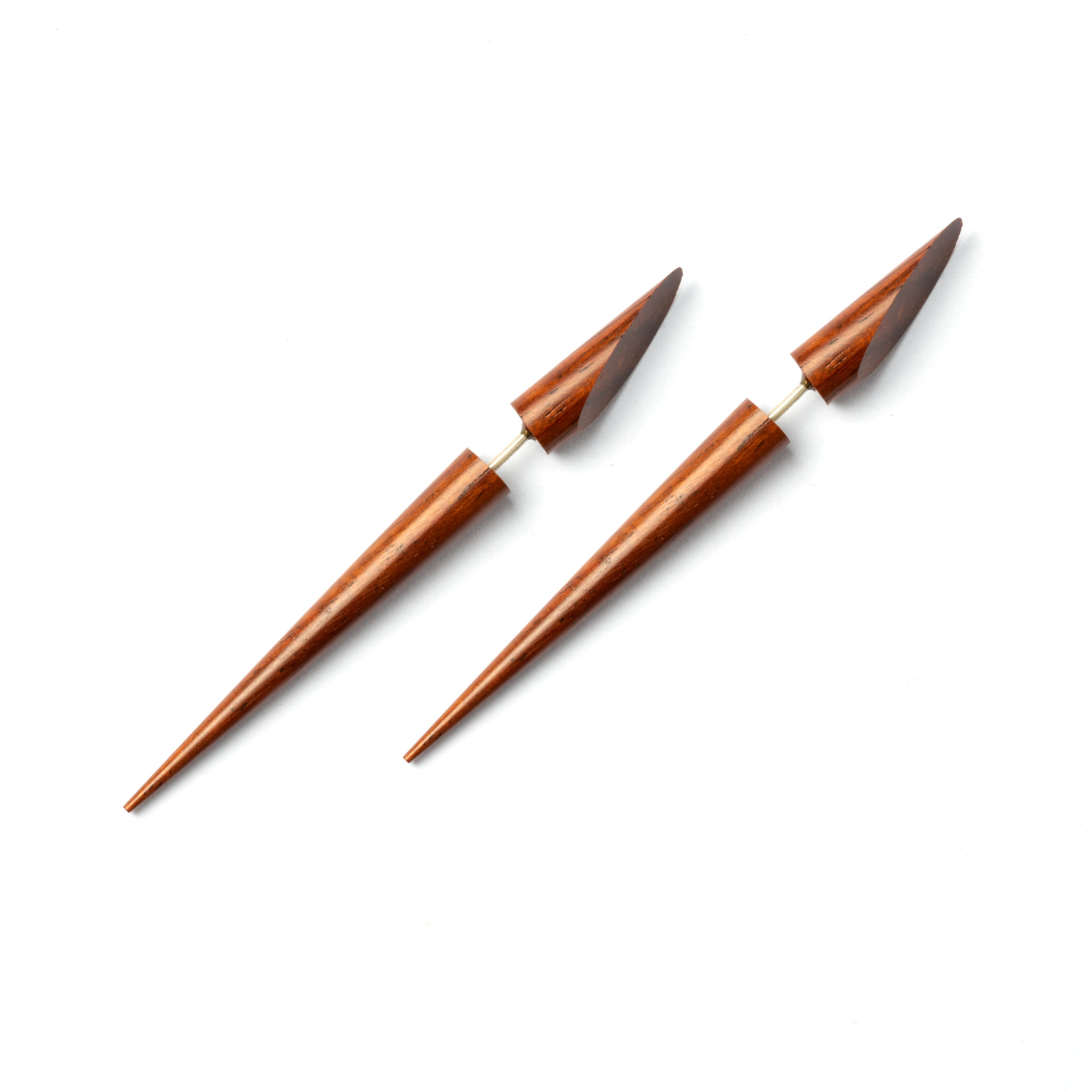 Anjuna Wood Fake Gauge Earrings