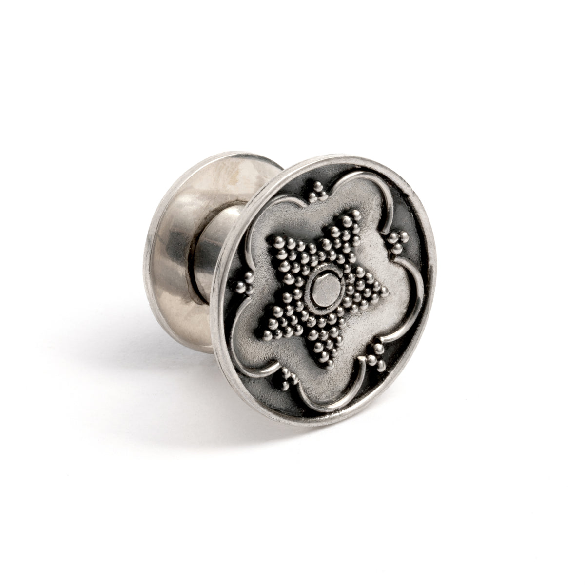Antique Inspired Silver Plugs | Stretched Ears Jewellery - Tribu