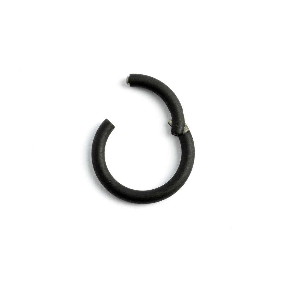 Matte black hinged segment clicker ring open mode view