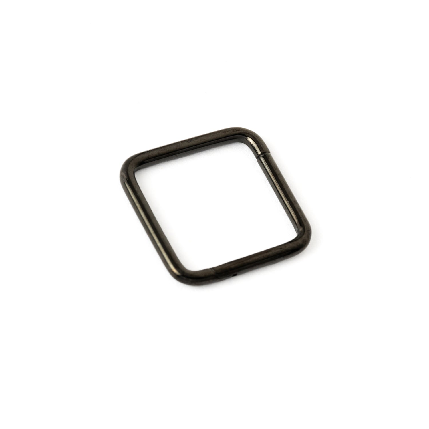 Black surgical steel Oblong Clicker Ring side view