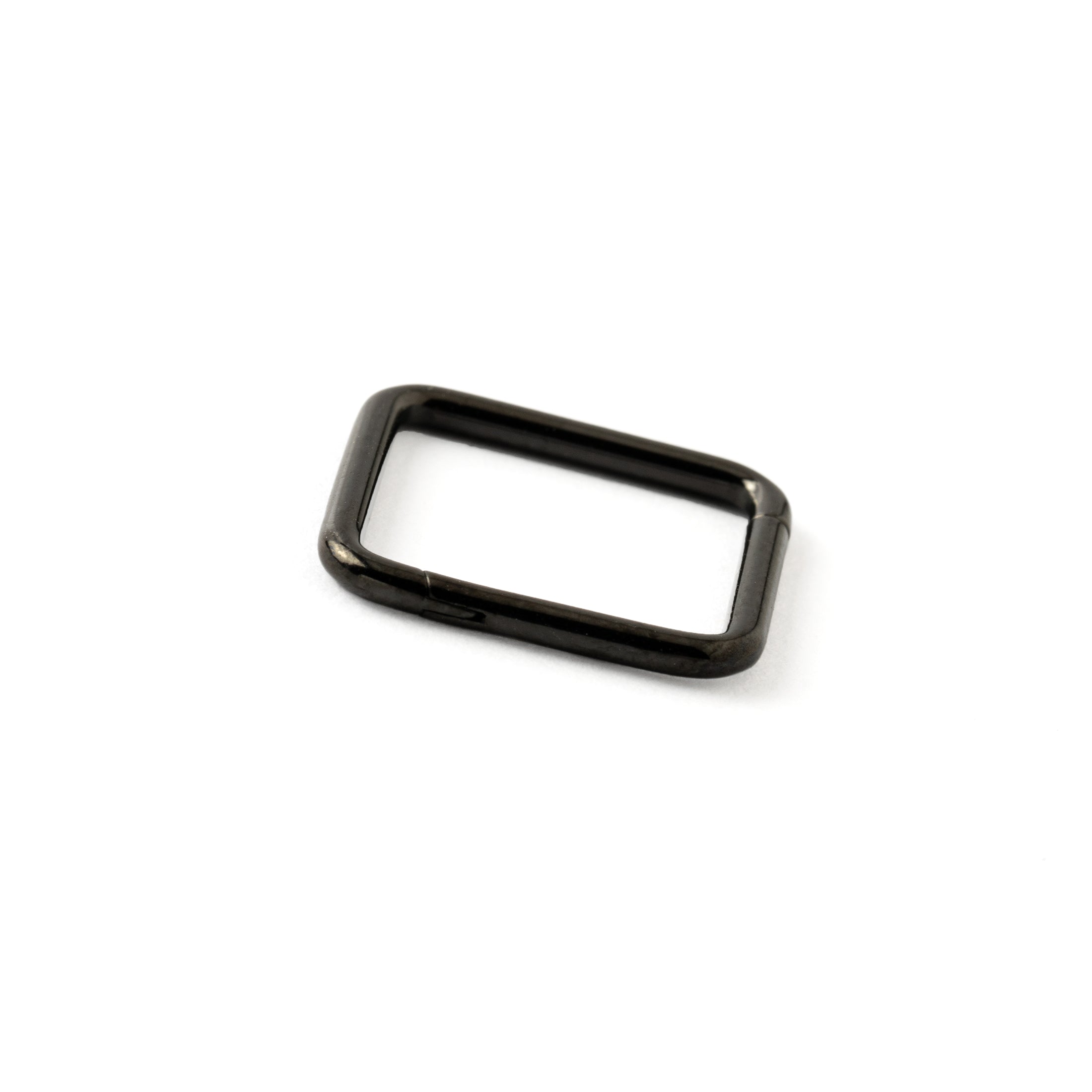 Black surgical steel Oblong Clicker Ring side view