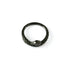 shiny black surgical steel snake piercing clicker ring frontal view