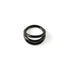 Black surgical steel Trinity Septum Clicker ring frontal view