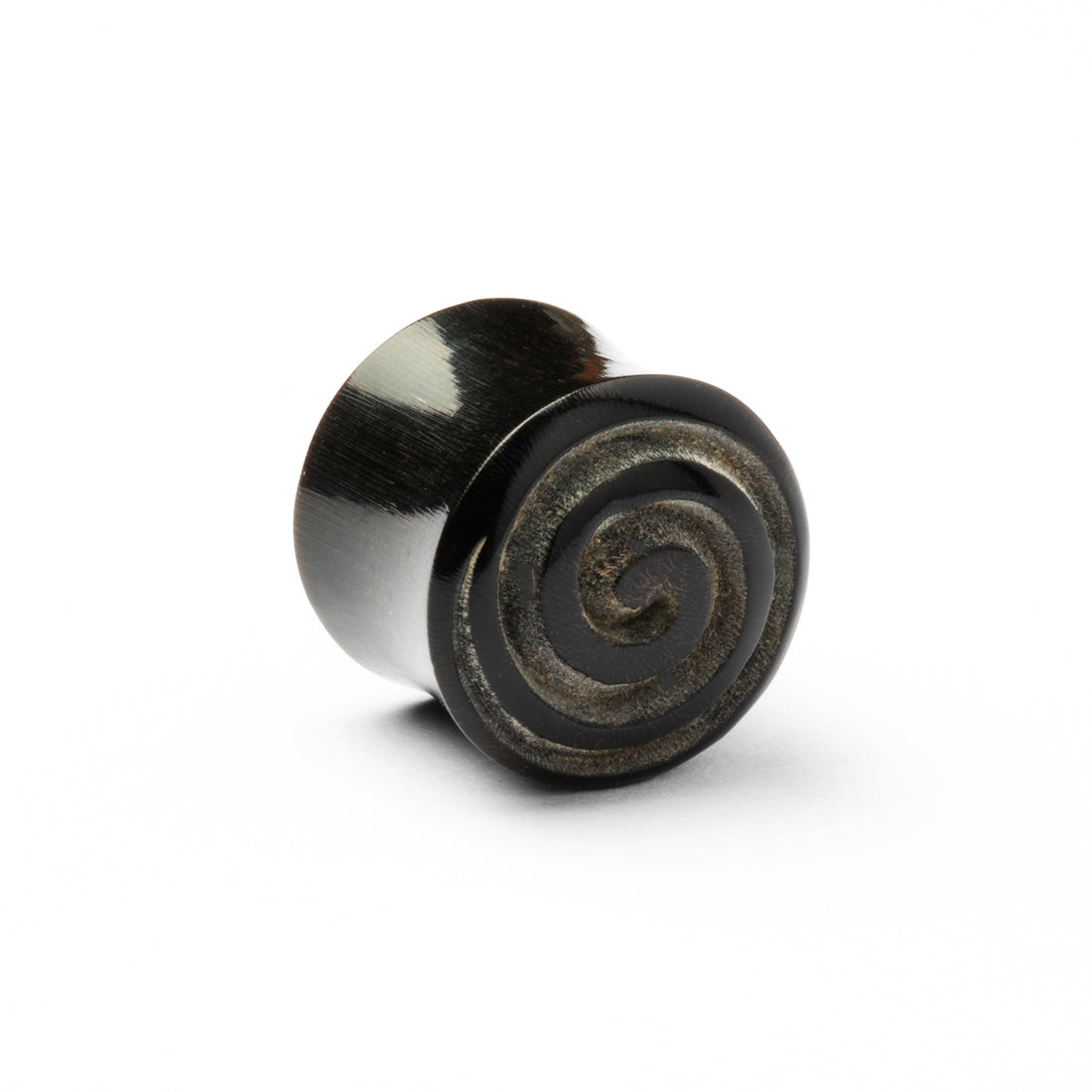 Black Wood Spiral Plug