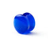single double flared Blue Cat Eye stone ear plug right front view