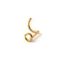 golden circle wire nose stud frontal view