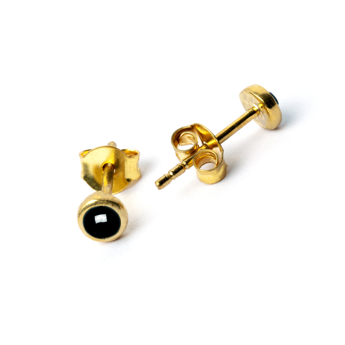 Brass-Ear-Stud-set-with-Black-Onyx_1