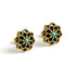 Brass-Flower-with-Turquoise-Ear-studs_1