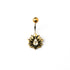 Lotus Belly Bar with Crystal frontal view