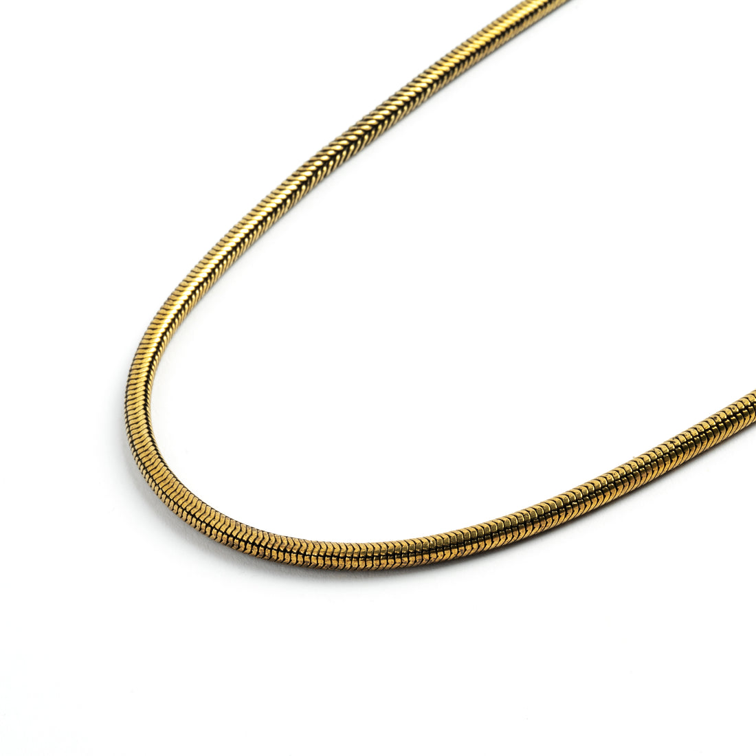Brass Snake Necklace close up view