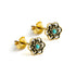 Brass-flower-stud-earrings-with-turquoise_1