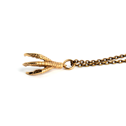 Bird Claw charm Necklace side view