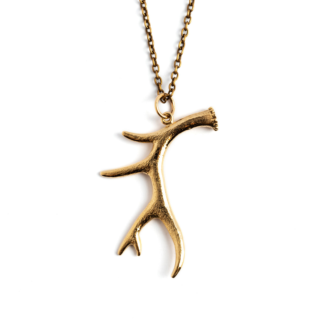 Antler Bronze Necklace frontal view