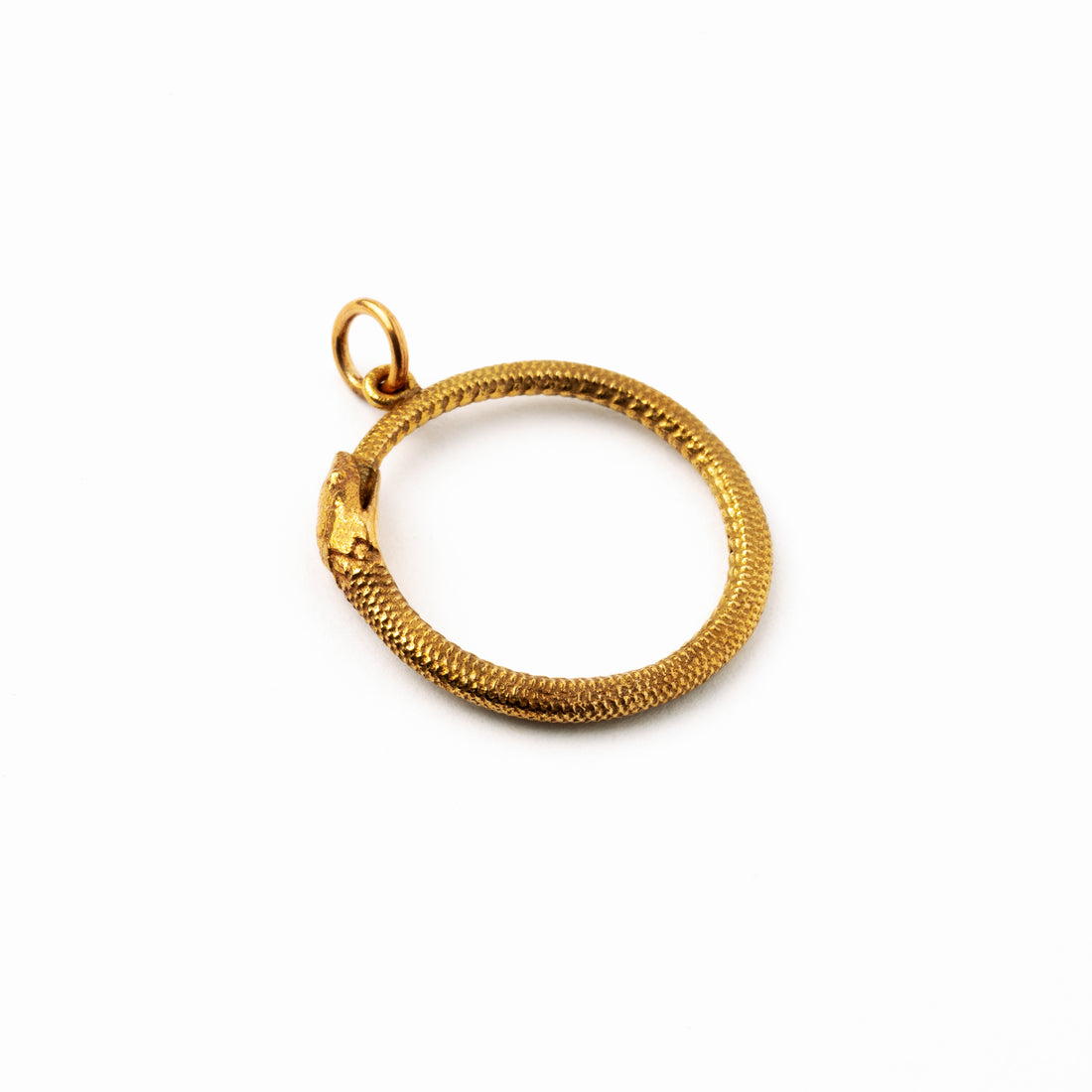 Bronze Ouroboros Pendant right side view