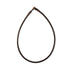 brown leather cord necklace with coconut bead closure frontal image