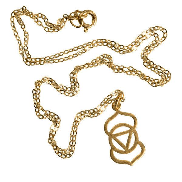 24K Gold Plated Third Eye Chakra Charm Pendant - Tribu
 - 1