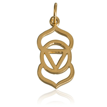 24K Gold Plated Third Eye Chakra Charm Pendant - Tribu
 - 2