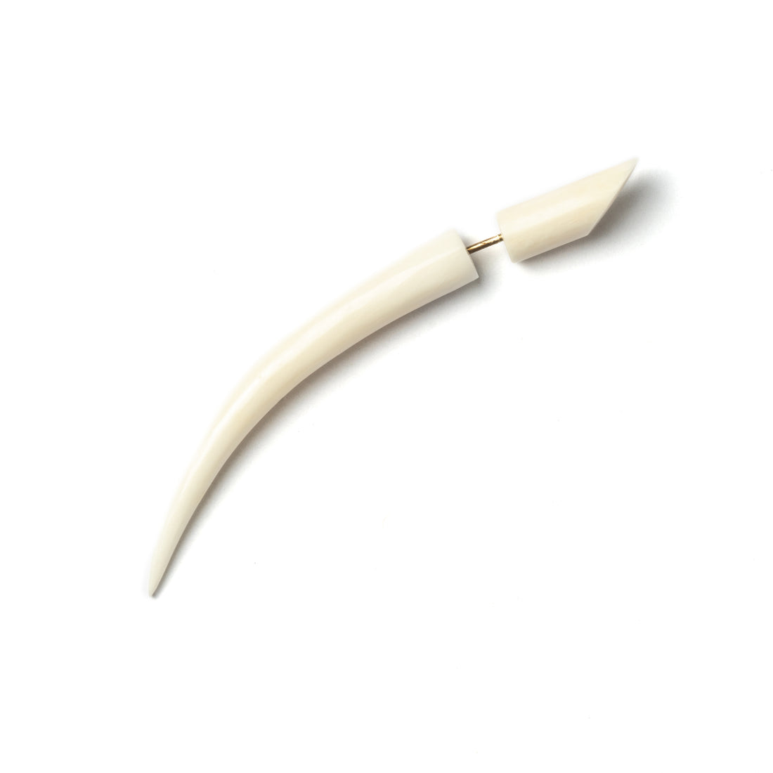 Camden White Fake Gauge Earring
