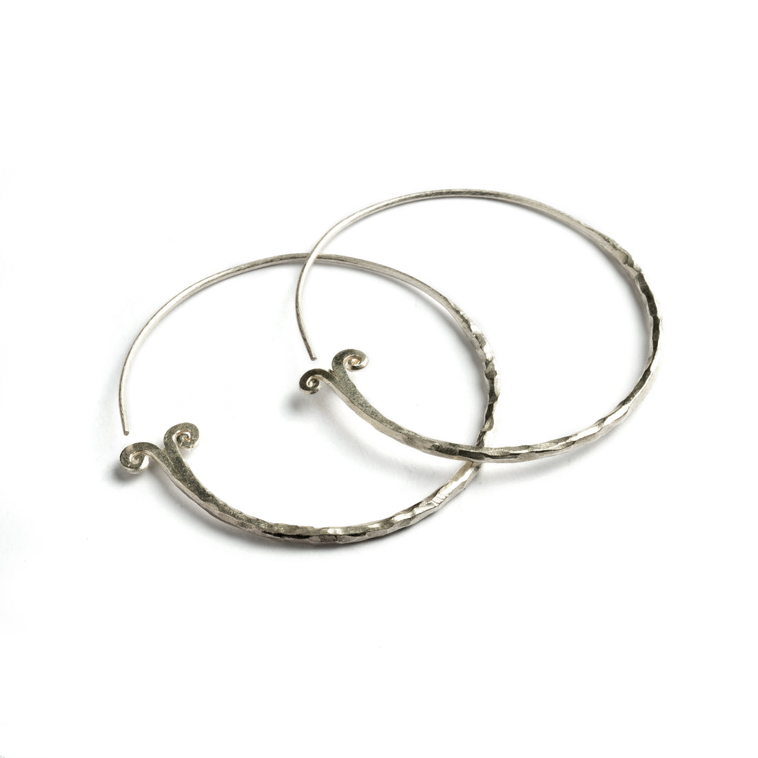Chi Silver Hoops left side view