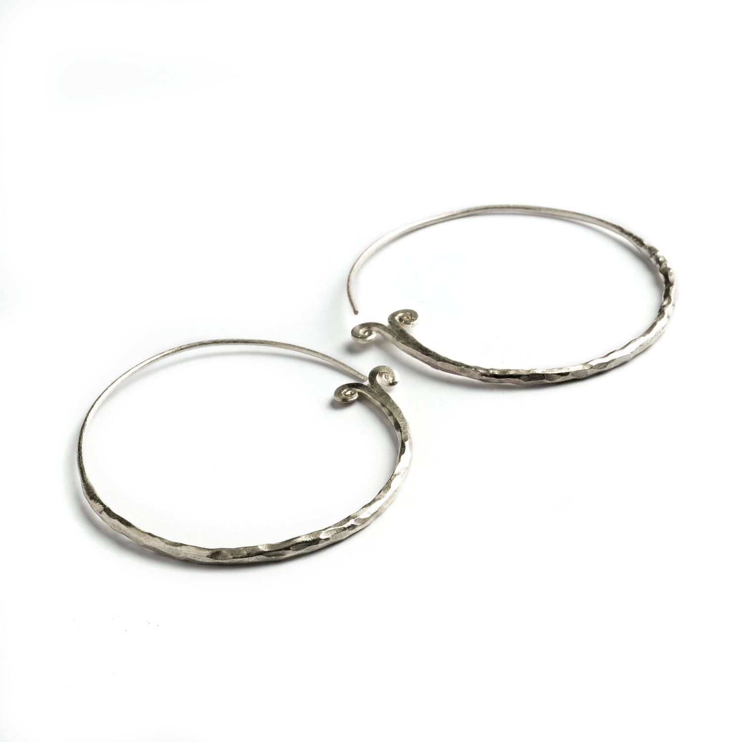 Chi Silver Hoops left and right side view