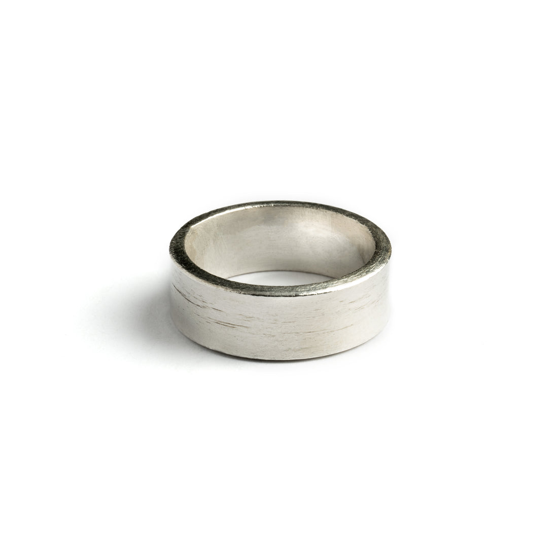 Classic Circle Tribal Silver Ring frontal view
