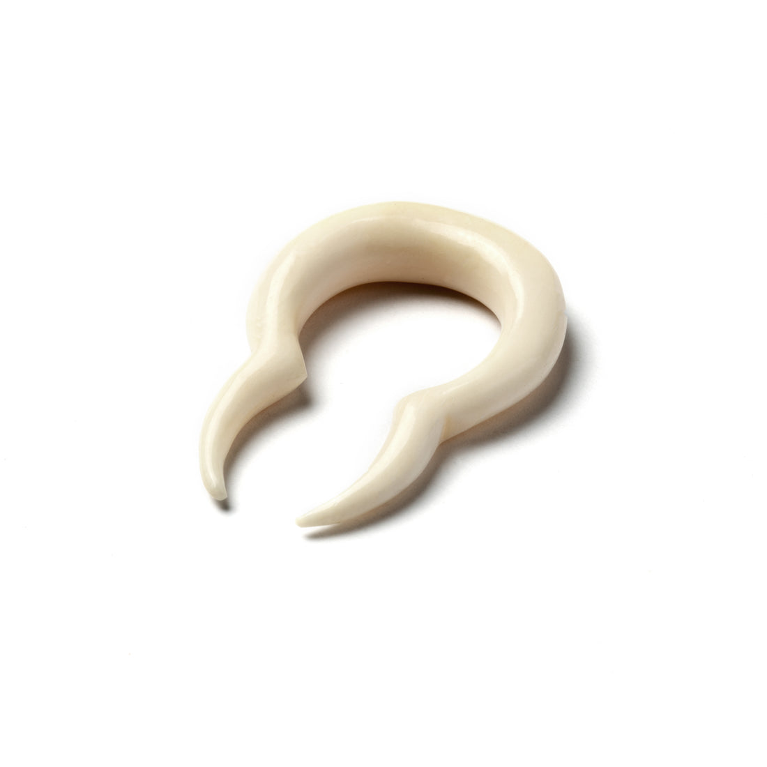 Curved Tribal Solid Bone Hook