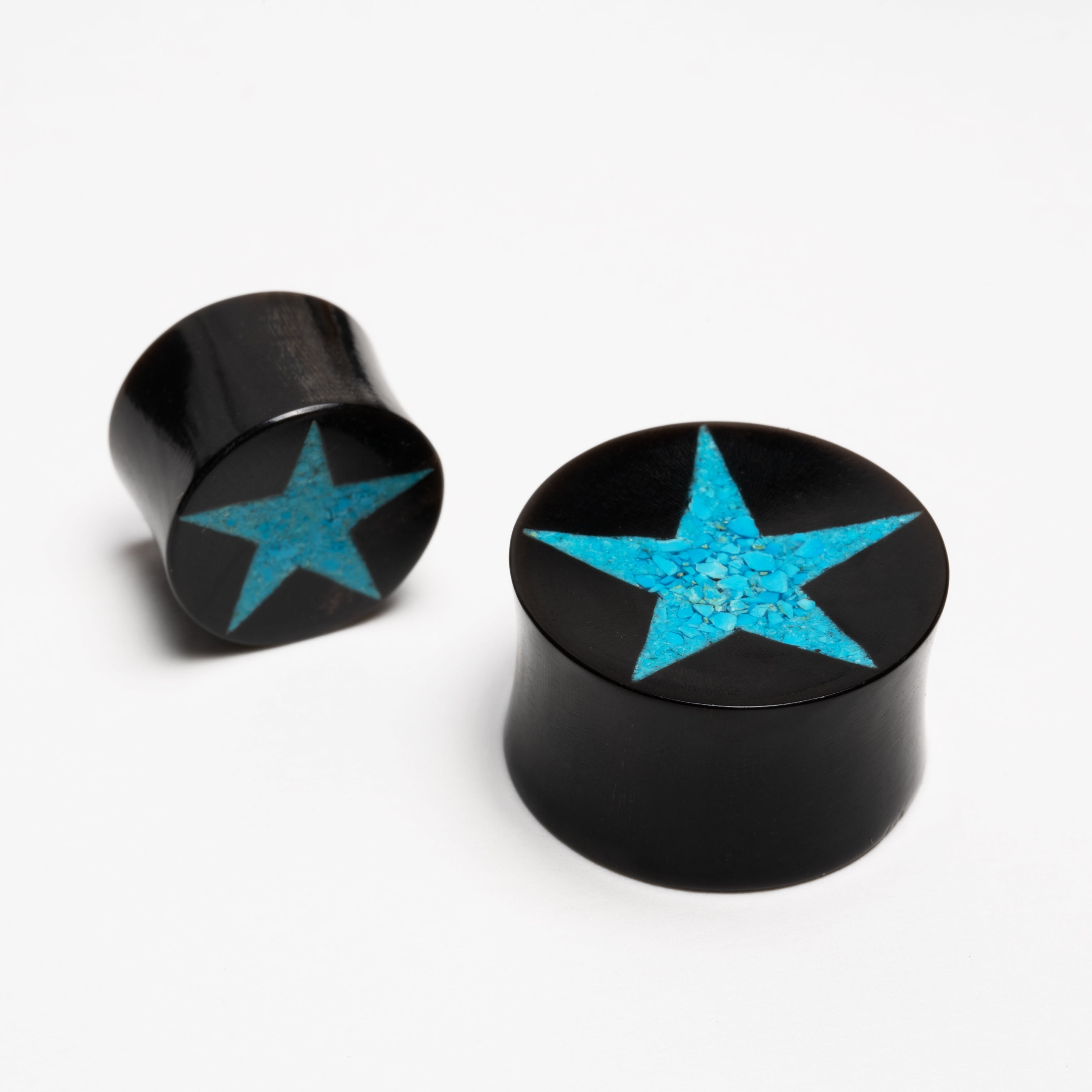 Horn and Turquoise Star Plugs