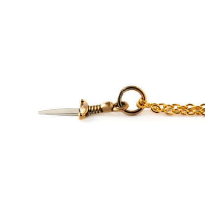  Gawain dagger charm necklace side view