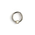 Dayaa surgical steel septum clicker with white opal frontal view 