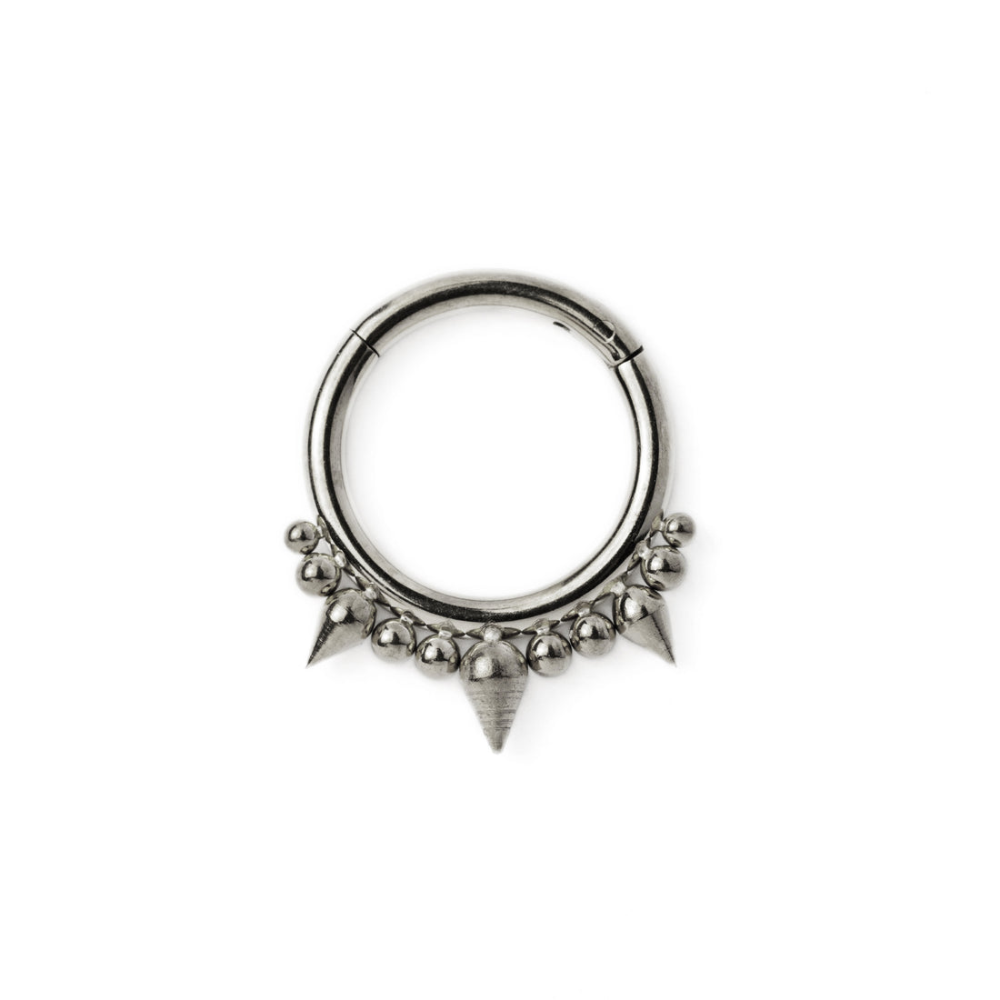 Debra surgical steel septum clicker ring frontal view