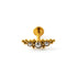 Deva Golden surgical steel Labret with Pearls frontal view