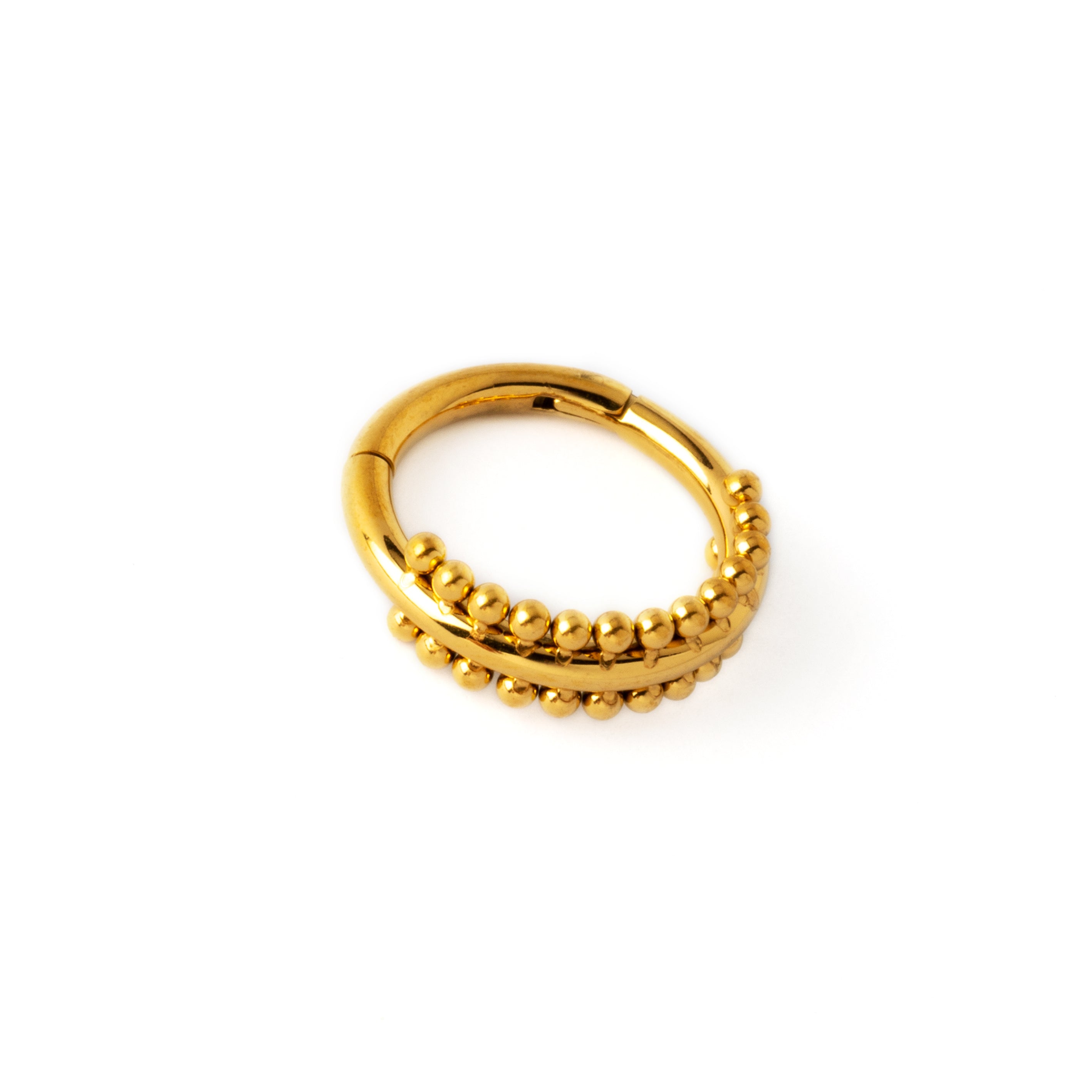 Didi golden clicker ring side view