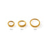 6mm, 8mm,10mm dimeters Didi golden clicker ring frontal view