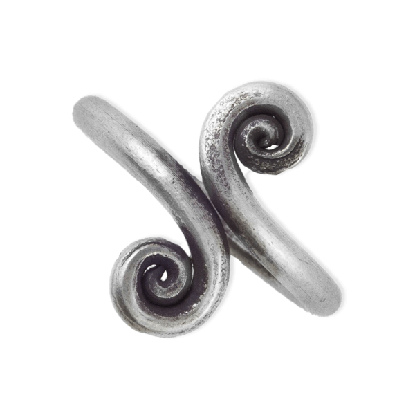 From our Tribal Silver collection, A remarkable oxidised silver wire wrap ring, hand made by a Hill tribe artist from the Golden Triangle. This timeless design holds the oldest symbol to be used in spiritual practices, The Spiral which represents the universal pattern of growth and evolution.