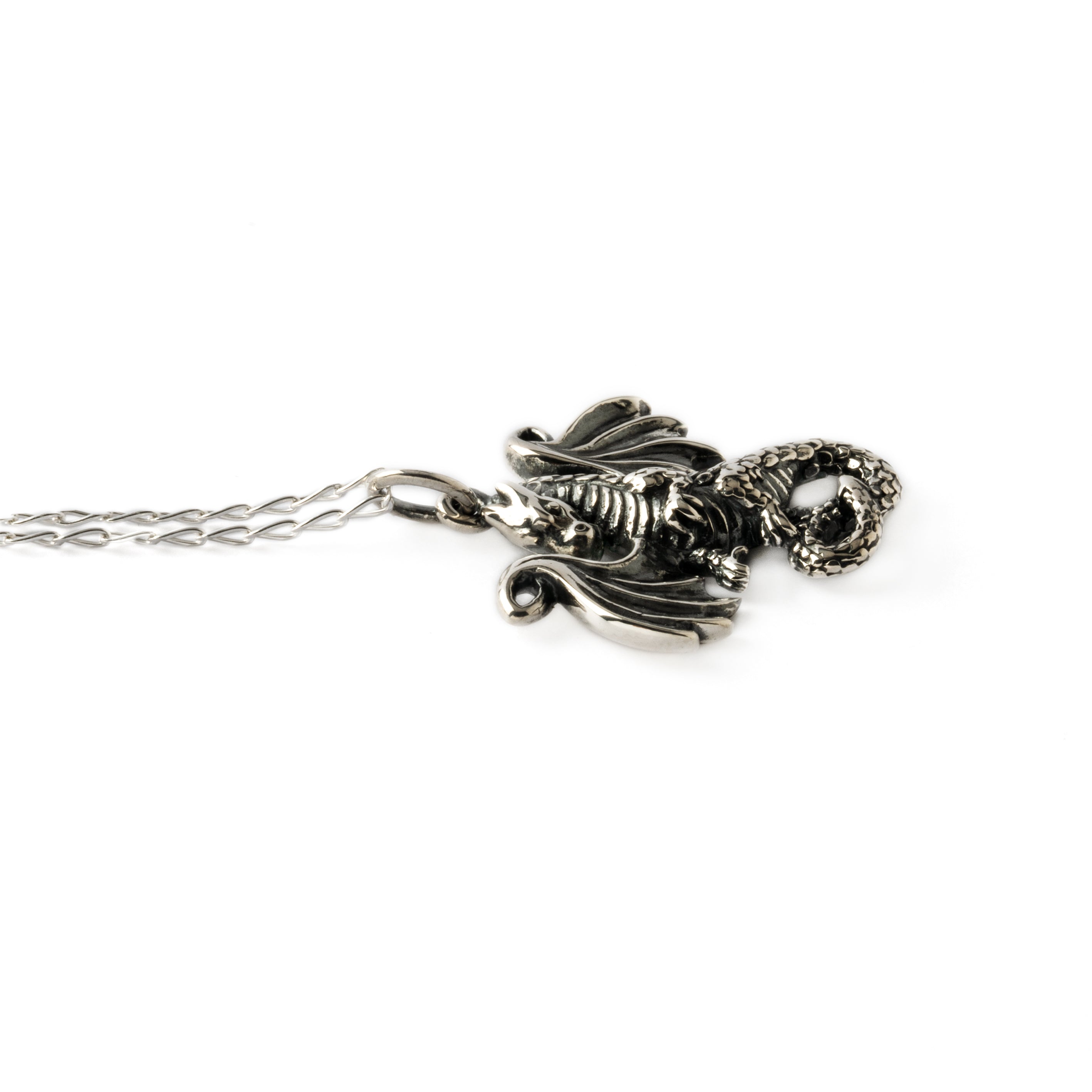 Silver hot sale dragon charm