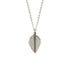 Drop silver charm necklace frontal view