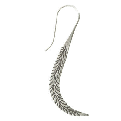 Tribal Silver Leaf Earrings