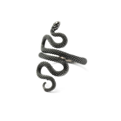 sterling silver Eden snake adjustable ring right side view